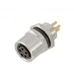 Industrial M8 Female Front Mount Socket PCB Screw M8*0.5 With 3/4pin Screw Terminal IP67 Waterproof for sale