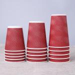 ODM Double Wall Ripple 12oz Paper Muffin Cup With Lid