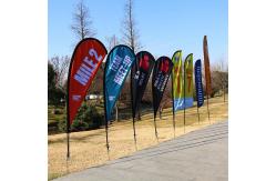 China 65g fabric Teardrop Beach Flag , Aluminum Pole Advertising Feather Flags supplier