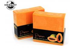 China Skin Lightening Organic Handmade Soap , Whitening Pure Herbal Papaya Soap Bar supplier