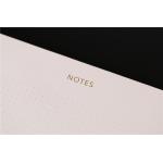 Eco Friendly  Sticky Note Memo Pad With Dot Grid Layout / Gold Foil Embossing