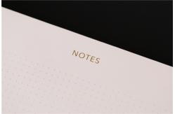 China Eco Friendly  Sticky Note Memo Pad With Dot Grid Layout / Gold Foil Embossing supplier