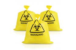 China Disposal 20L 50L 100L Yellow Medical Waste Bags HDPE PP LDPE supplier