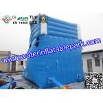 Children Amazing Inflatable Water Slide In Outdoor , Durable Blue Inflatable Water Slide