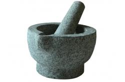 China Professional Stone Mortar And Pestle With Special Design Pouring Lip supplier