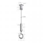 Brass Stainless Steel Wire Snap Hook Cable Hanging System For Lighting Hanging for sale