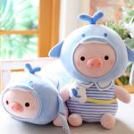 Kawaii Cartoon Pig Plush Toys With PP Cotton Filling for sale