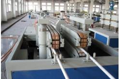 China PVC UPVC Double Pipe Plastic Extrusion Line / Machinery With Twin Screw supplier