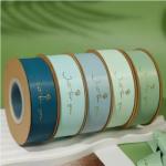 Custom Polyester Ribbon Spool With 3D Gold Foil And Printed Logo