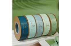 China Custom Polyester Ribbon Spool With 3D Gold Foil And Printed Logo supplier