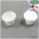 15oz(425ml) Biodegradable Bleached Sugarcane Bagasse  Cup With Lid -Easy Green Disposable Use Compostable Drinking Cup for sale