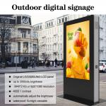 55 Inch Advertising Lcd Kiosk Display Large Outdoor Lcd Totem Dustproof Waterproof IP65 IP55 for sale