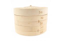 China Custom Dim Sum Bamboo Steamers , Two Tier Bamboo Steamer Kitchen supplier