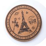 4 Inch Custom Printed Cork Coasters Heat Insulation For Beverages Cups for sale