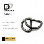 Black Ancient Silver metal d rings Clothing Buckles Trims Standard Size 1.5cm ~ 5cm for sale