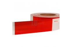 China Red And White Micro Prismatic 50mm Width Reflective Tape Sticker For Car supplier