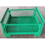 Custom Collapsible Wire Mesh Storage Cages For Warehouse Logistics for sale