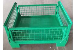 China Custom Collapsible Wire Mesh Storage Cages For Warehouse Logistics supplier