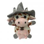 Recording Speaking Shaking Plush Cow 20cm With Hat for sale