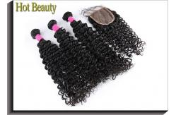 China 14 Inch Deep Wave Brazilian Virgin Human Hair Extensions 100G supplier