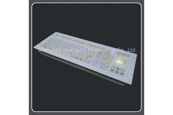 Custom Layout 107 Key Keyboard , Durable Pc Keyboard With Trackball