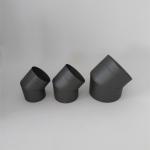 Black Powder Coating Single Wall Flue System Push Fit Socket And Spigot for sale