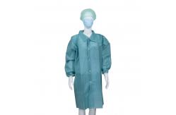 China Non Woven Fabric/SMS/Tyvek Velcro Lab Coat Medical Disposable Work Clothes supplier