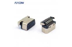 China Lower Profile D-SUB Connectors Right Angle PCB 15 Pin Female VGA supplier