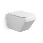 New square Hanging Toilet P-trap Ceramic Commode Bathroom Rimless Wall Hung Toilet with Concealed Cistern for sale