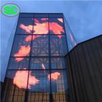Programmable Glass Transparent Led Curtain Display Wifi Poster Mesh HD P3.91 P7.82 for sale