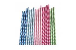 China Wavy Pattern Christmas Paper Drinking Straws  BPA Free Graduation Paper Straws supplier