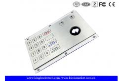 China Metal Kiosk Numeric Keypad 16 Flush Keys With Integrated Optical Trackball supplier
