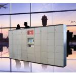 Airport Train Station Baggage Locker With Credit Card Payment And Advertising Screen for sale