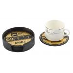 Multicolor Cork / PU Modern Coaster Set For Hot And Cold Drinks for sale