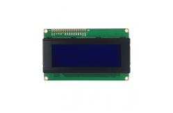 China Monochrome 20x4 Character LCD Display LCM 16 Pin 8bit MPU STN Blue Negative supplier