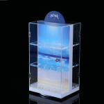 Wall Mounted Lighted Custom Retail Display Cases Wooden Wall Showcase for sale