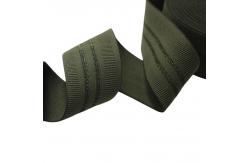 China Custom Striped Nylon Golden Metallic Elastic Webbing for Cloth supplier
