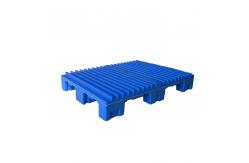 China Stackable 4000Kg Static Injection Molded Plastic Pallets HDPE Blue supplier