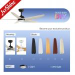 LED 5 Blade Ceiling Fan , Living Room Quiet High Speed DC Ceiling Fan
