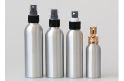 China 100ml Aluminum Cosmetic Bottles With Fine Mist Spray Pump 110mm High supplier