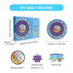 Kids Daily Routine Clock Jigsaw Puzzle Toy for Hand Eye Coordination