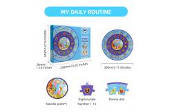 China Pre School Learning My Daily Routine Round Baby Jigsaw Puzzles Clock Learning supplier
