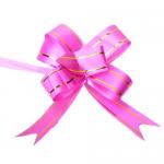 10Pcs 5cm 2in Butterfly Style Golden Edge Pull Ribbon Bows Dark Pink for Gift Packing for sale