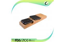 China wholesale kitchen knife set with bamboo knife block supplier