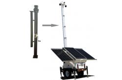 China Customized 20ft 23ft Manual Telescopic Mast For Solar Surveillance Trailer supplier