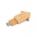 Custom Logo House shaped Wooden Usb Flash Drive with Natural Wood for Business Gifts for sale