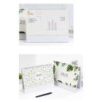 Small Kids Goal Custom Desk Calendar , Table Tent Calendar With Sticker Notes