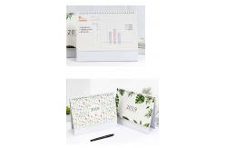China Small Kids Goal Custom Desk Calendar , Table Tent Calendar With Sticker Notes supplier