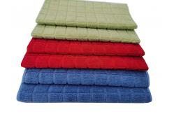 China Dish Cleaning Towel  Dish Drying Rags With Scrubbing Mesh supplier