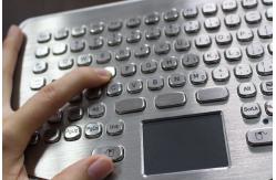 China IP65 Static Vehicle Metal Ruggedized Keyboard Waterproof Touchpad 94 keys supplier